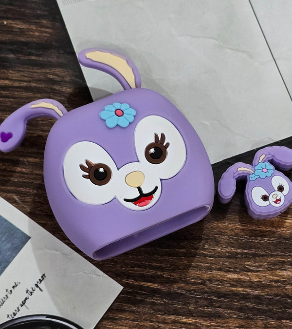 Samsung Cartoon Charger Case Cover for 25W Chargers - Lavender (With Wire Cover) - Guleel