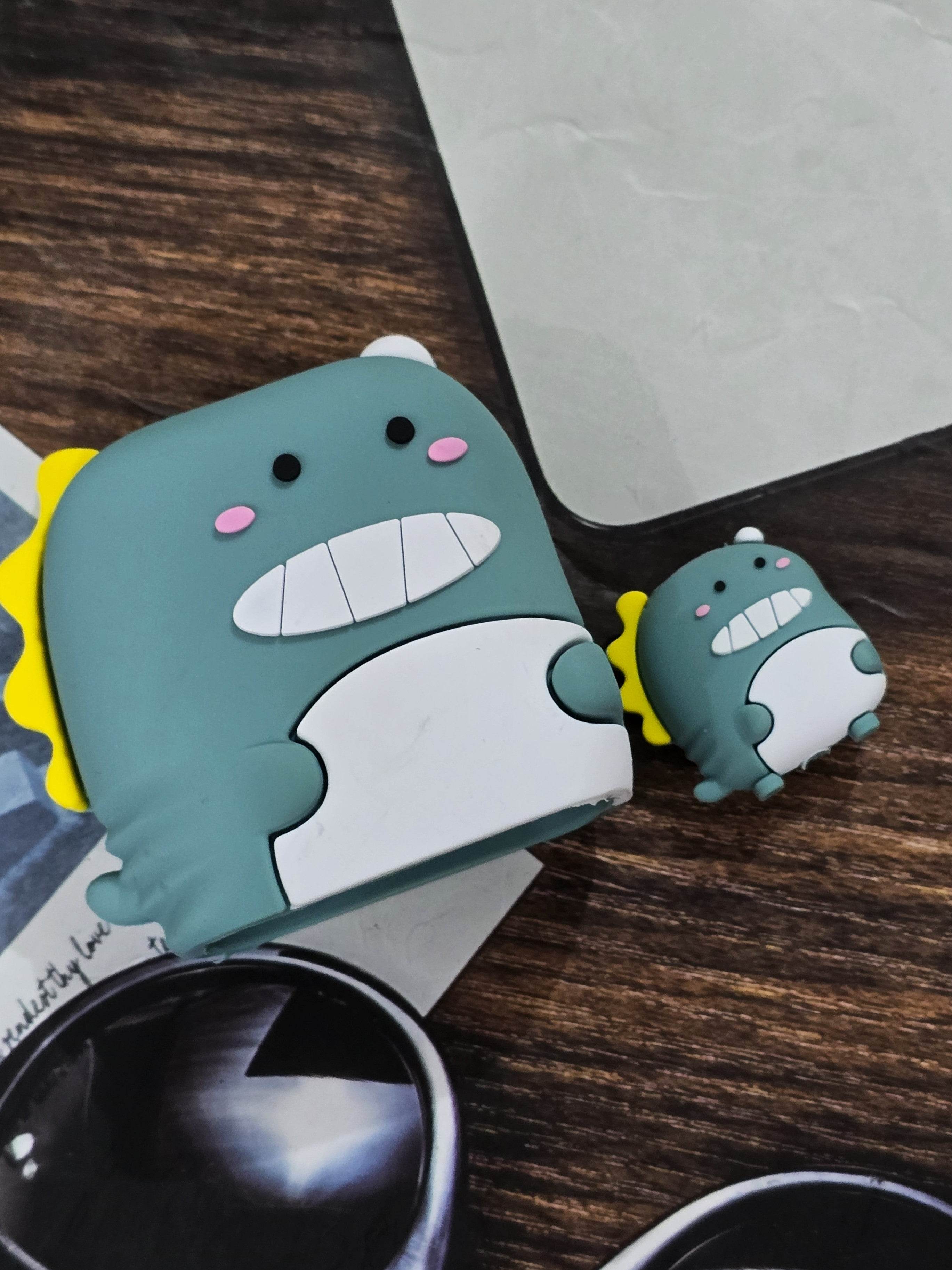 Samsung Cartoon Charger Case Cover for 25W Chargers - Green (With Wire Cover) - Guleel