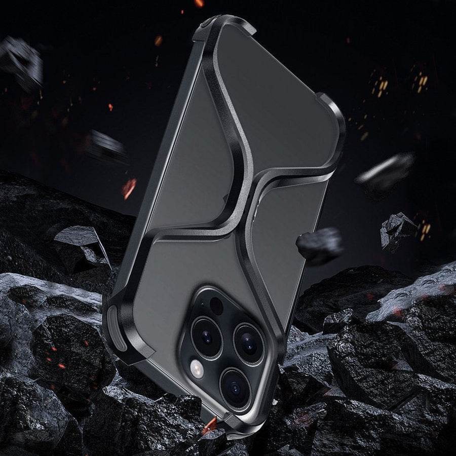 Premium X-Grip Armor Frame Case Cover - Titanium Grey - Guleel