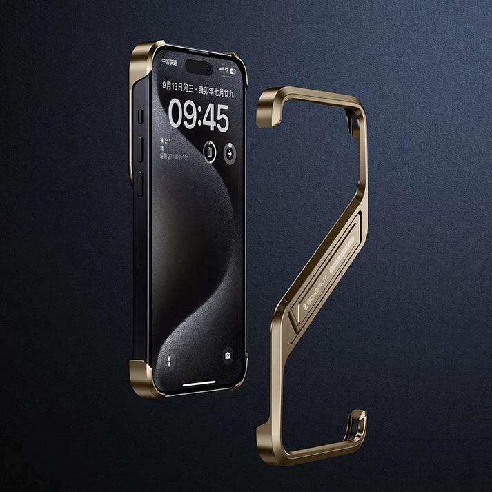 Premium Ultra-Thin Metal Bumper Case - Gold - Guleel