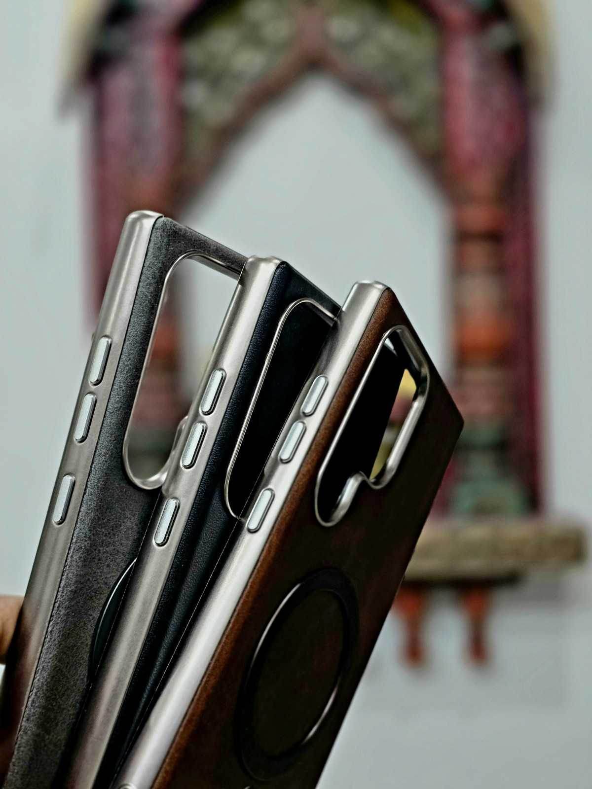 Premium Leather Finish Magsafe Case - Brown - Guleel