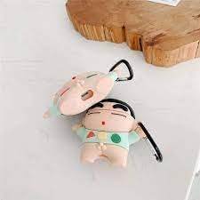 Airpod's Pro Cute Silicone Protective Shinchan Case - Blue - Guleel