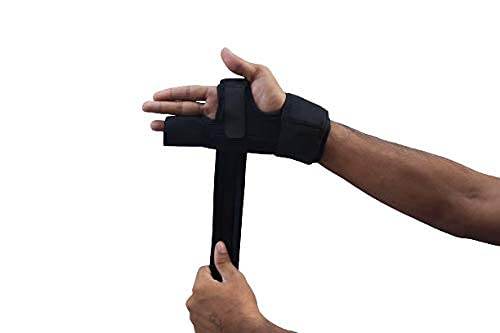 Boxer Finger Splint - Metacarpal Finger Splint Right Removable Splint for Boxers Fracture - Little and Ring Finger Protection - Fits Left or Right Hand Brace (M) - Black - Guleel