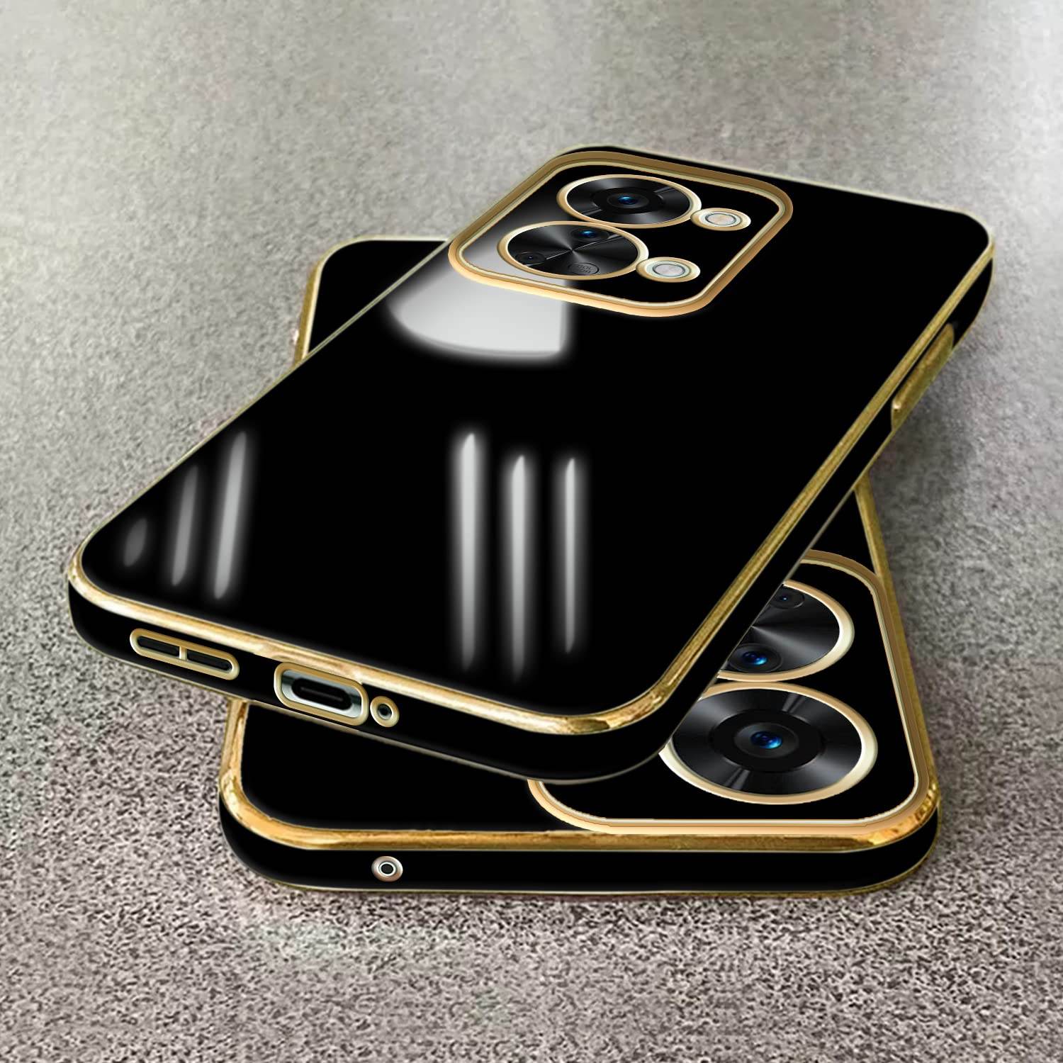 OnePlus Nord 2T Premium Silicon Case Cover - Black - Guleel