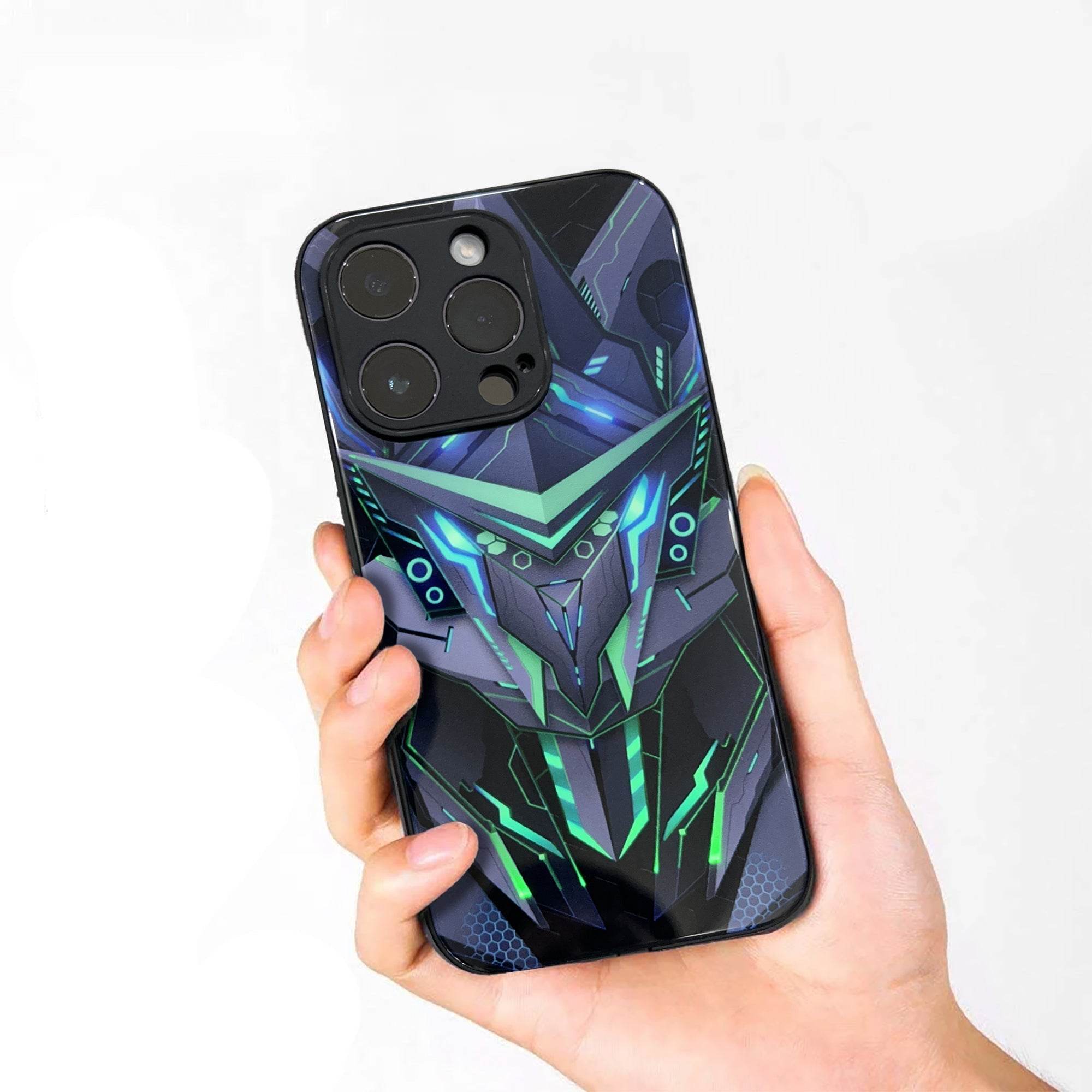iPhone 14 Pro Max Premium Led Light Shockproof Case - Dragon - Guleel