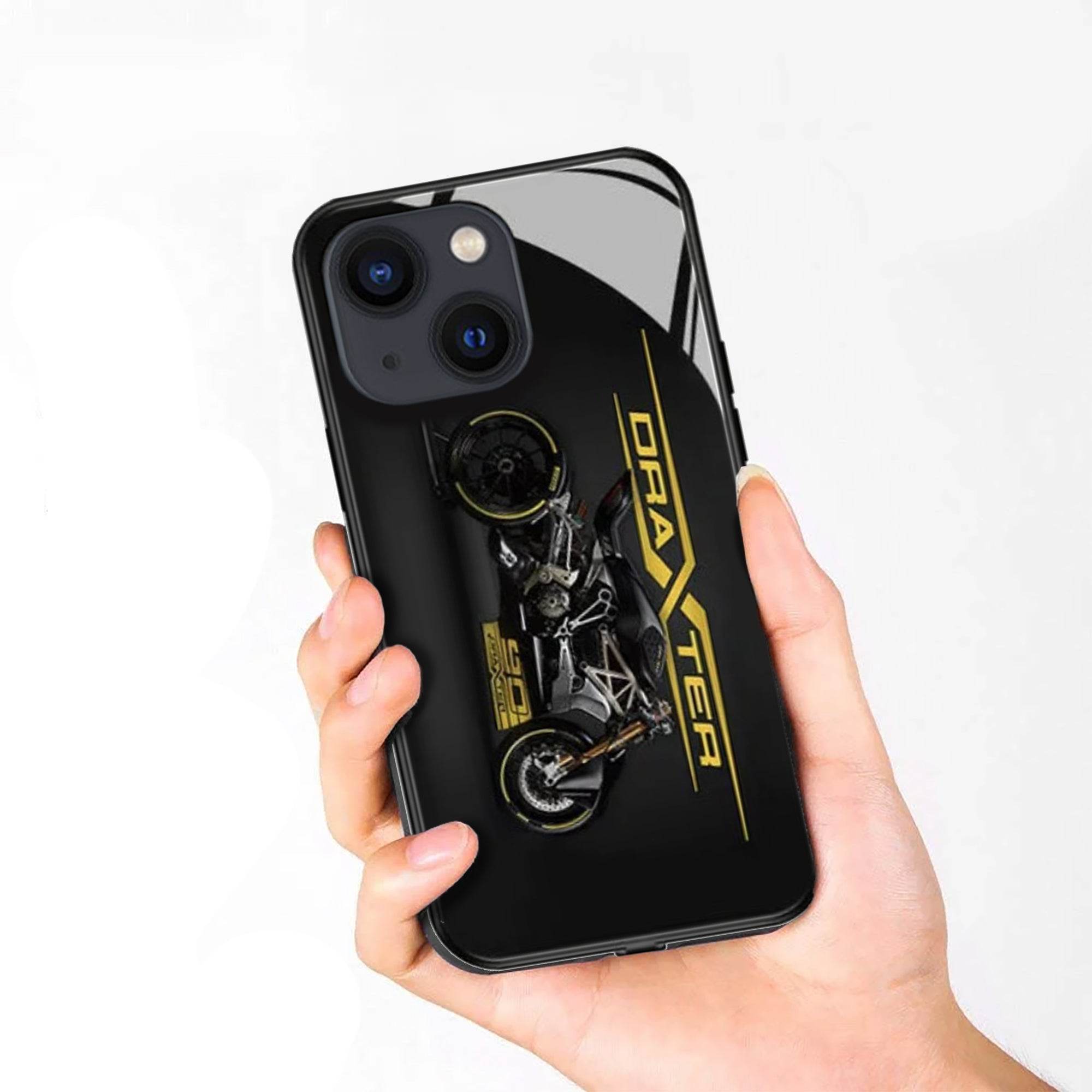 Iphone 14 Premium Led Light Shockproof Case - Bike Design - Guleel