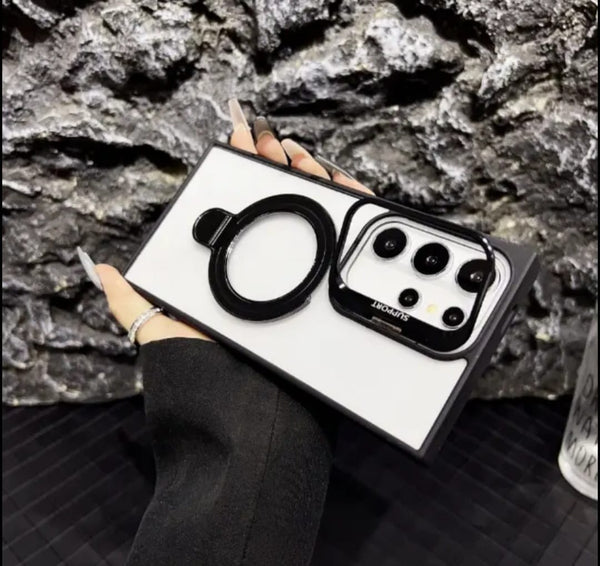 Premium Transparent Magsafe Stand Mobile Cover