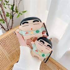 Airpod's Pro Cute Silicone Protective Shinchan Case - Blue - Guleel