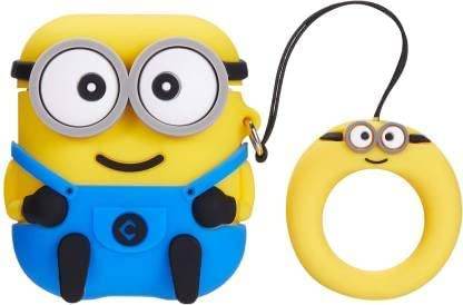 Cute Cartoon Silicone Apple Airpod's Case Cover ( Airpods Not Included ) Minion - Guleel