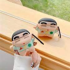 Airpod's Pro Cute Silicone Protective Shinchan Case - Blue - Guleel