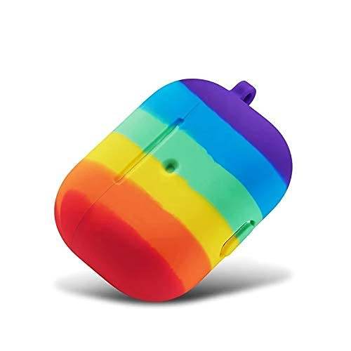Airpod's Pro Rainbow Coloured Silicone Case - Red - Guleel
