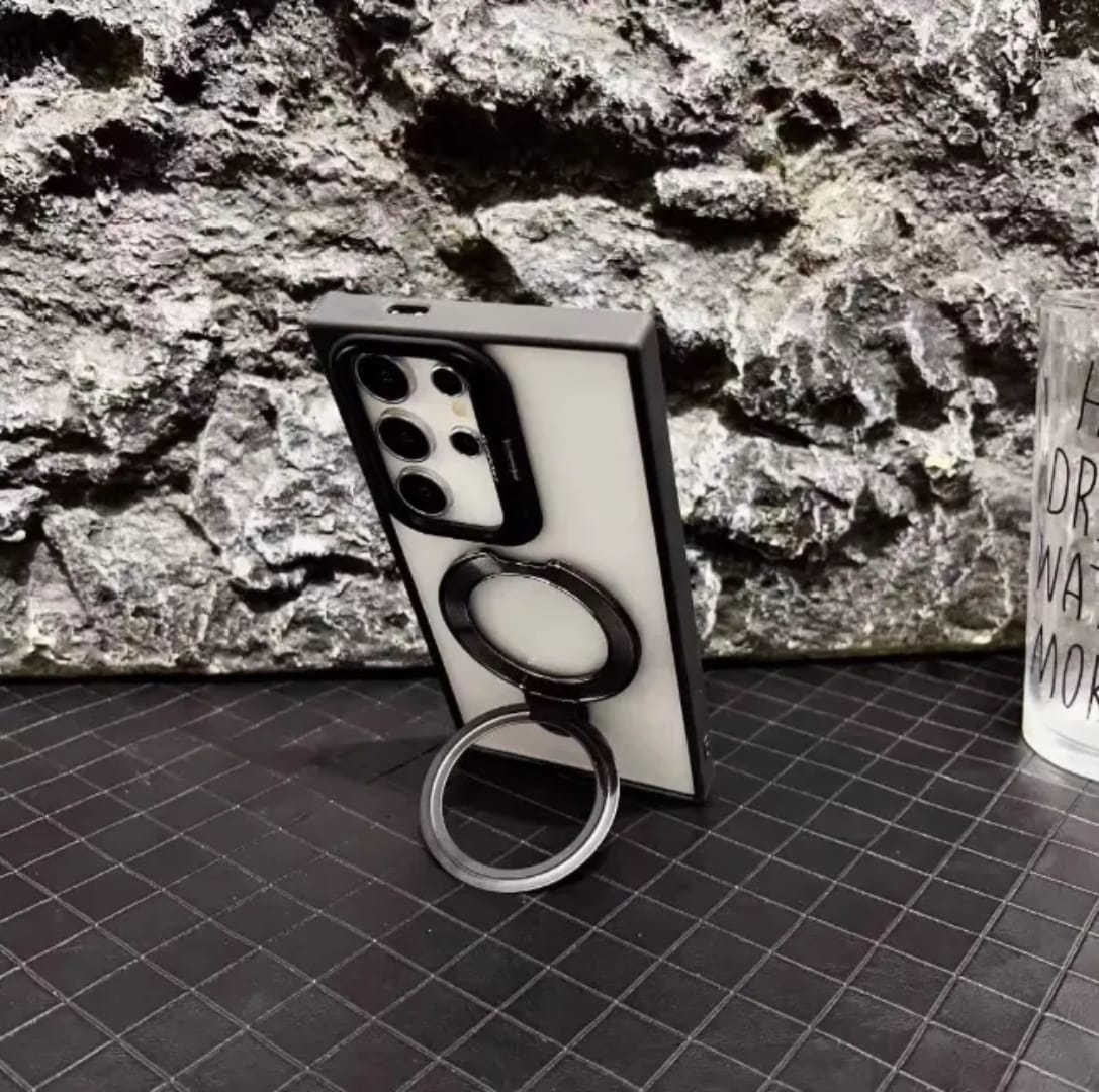 Premium Transparent Magsafe Stand Mobile Cover