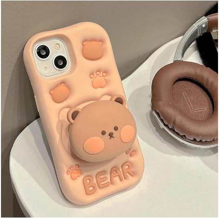 3D Cute Cartoon Teddy Bear Silicone Case - Guleel