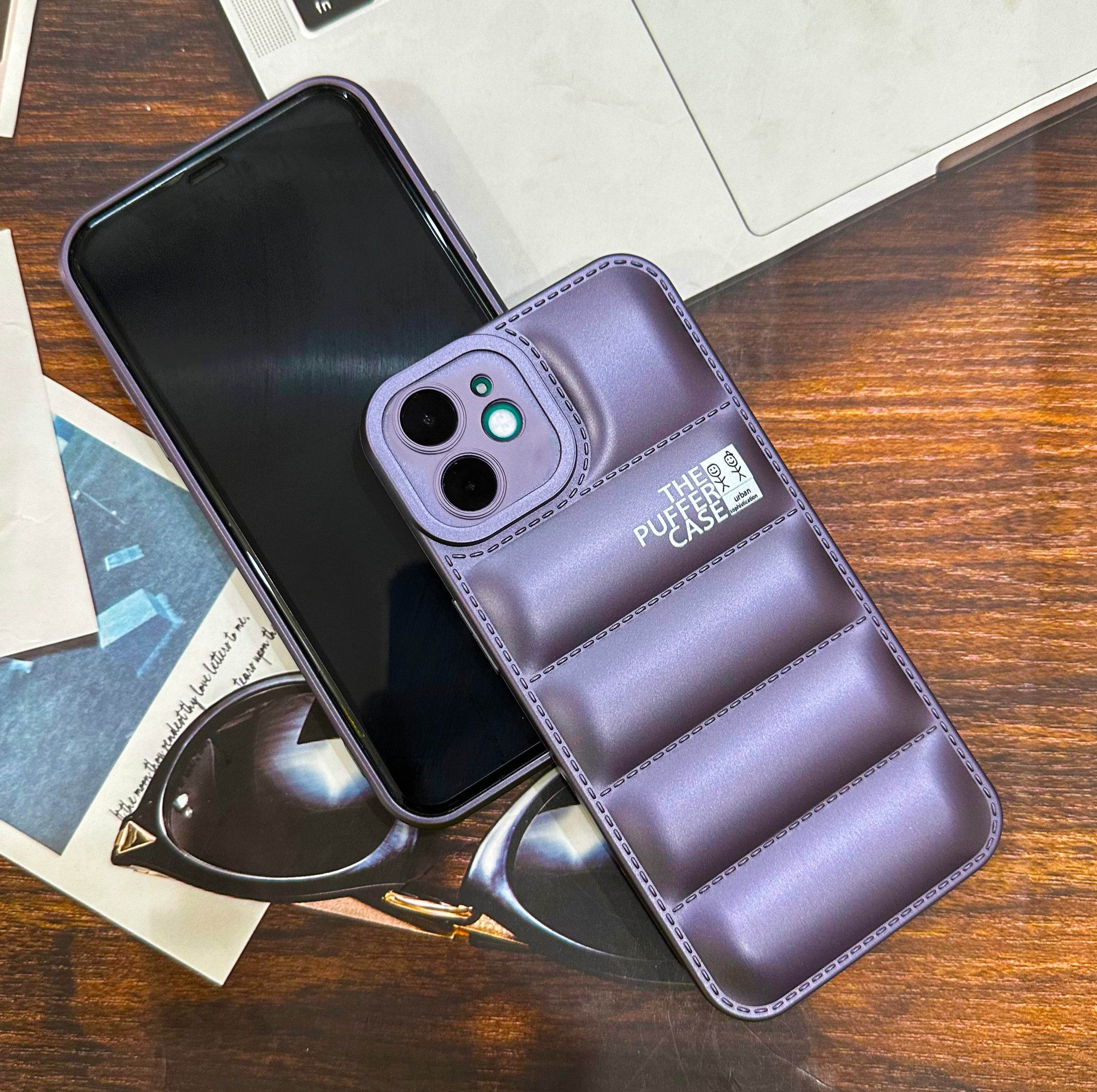 iPhone 11 Premium Cushion Silicone Classy Finish Case Cover - Purple - Guleel