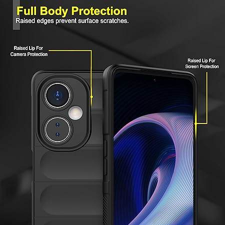 OnePlus Nord CE 3 Lite 5G Liquid Silicon Back Case- Black - Guleel