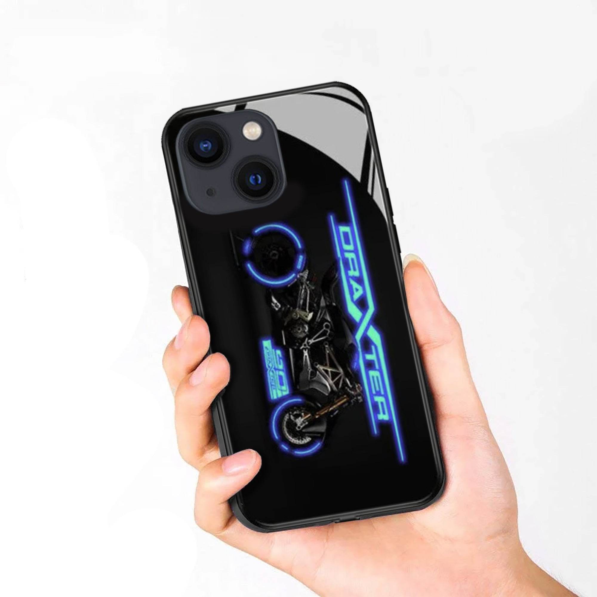Iphone 14 Premium Led Light Shockproof Case - Bike Design - Guleel