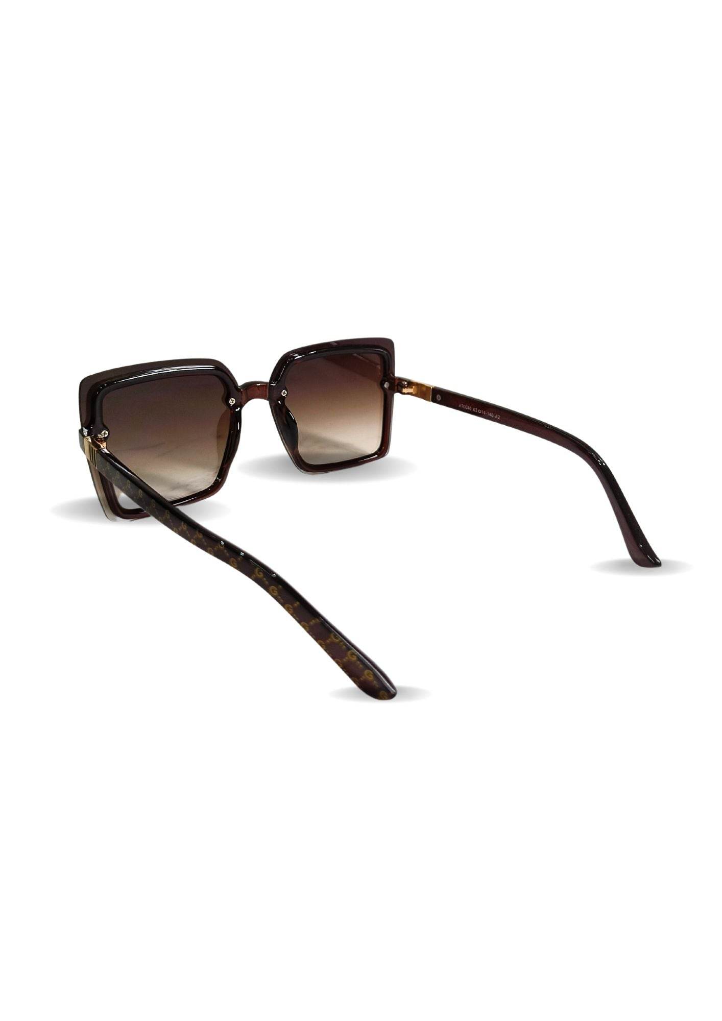 EYEWEAR Unisex Adult Stylish Bold Look Framed Sunglasses - Brown Gradient - Guleel