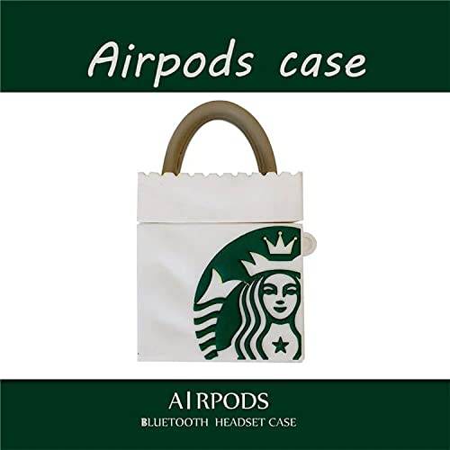 Airpod's 1 Cute Cartoon Silicone Apple Airpod's Case Cover ( Airpods Not Included ) Starbucks Bag - Guleel