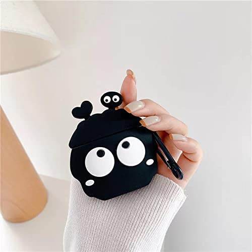Airpod's Pro Cute Cartoon Silicon Black Eye Apple Airpod's Case Cover- Black - Guleel