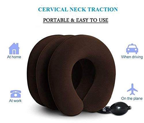 Cervical Neck Traction Air Bag With 3 Layer Inflatable Pillow For Neck Support And Relaxation - Guleel