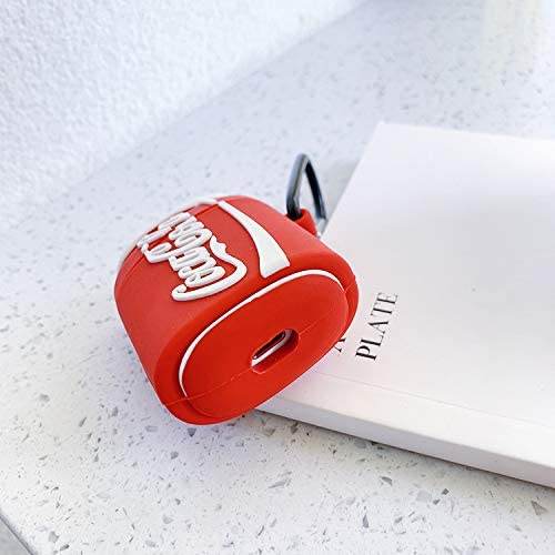 Airpod's Pro Cute Cartoon Silicon Coca Cola Apple Airpod's Case Cover- Red - Guleel