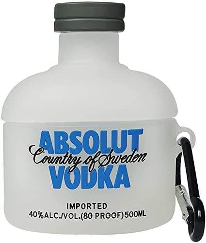 Airpod's Pro Cute Silicone Protective Cartoon Absolut Vodka Case - White - Guleel