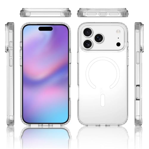 Magsafe Ultra-Hybrid Camera Protection Hard Clear Back Case Cover - Transparent