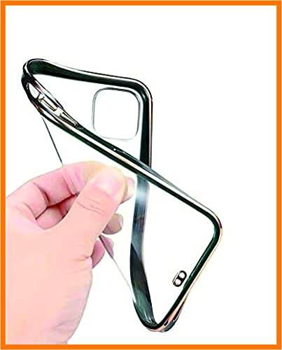 iPhone 13 Premium Transparent Chrome Clear Silicone Case Cover - Blue - Guleel