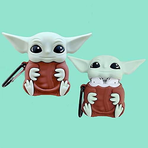 Airpod's 1 Cute Cartoon Silicone Apple Airpod's Case Cover ( Airpods Not Included ) Brown Green Monster - Guleel