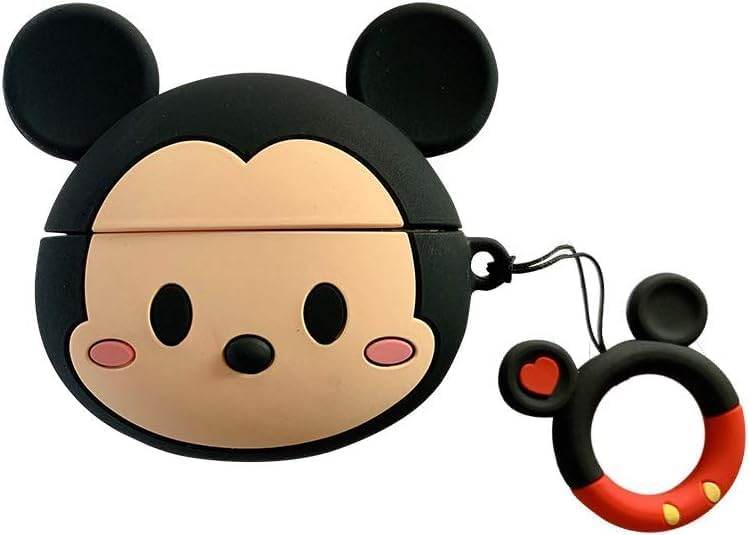 Airpod's Pro Cute Silicone Protective Cartoon Micky Mouse Case - Black Cream - Guleel
