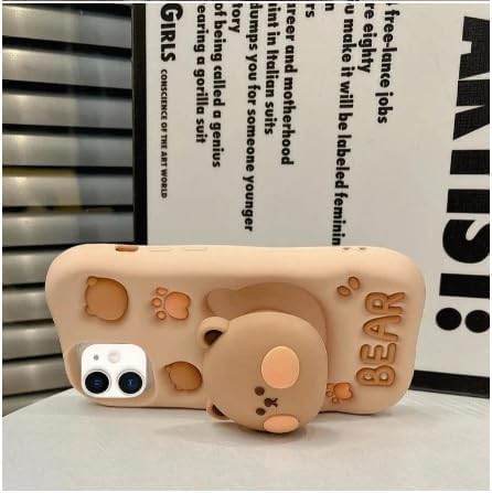 3D Cute Cartoon Teddy Bear Silicone Case - Guleel