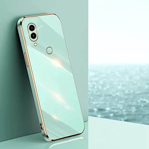 Redmi Note 7 Silicone Shockproof Back Cover Case - Mint Green - Guleel