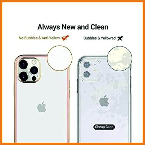 iPhone 13 Premium Transparent Chrome Clear Silicone Case Cover - Blue - Guleel