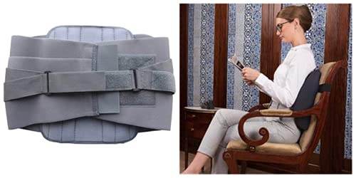 Lumbar Sacral LS Belt Contoured Spinal Brace Lower Back Pain & Back rest For Office Chair ( Pack of 2 ) - Guleel