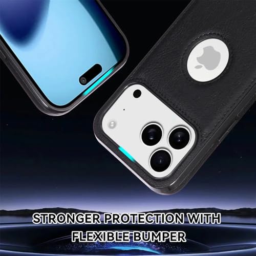 Premium Leather Logo Cut Back Cover -Blue