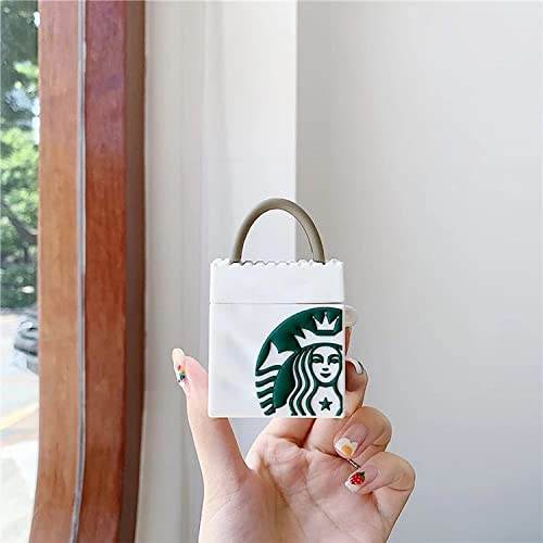 Airpod's 1 Cute Cartoon Silicone Apple Airpod's Case Cover ( Airpods Not Included ) Starbucks Bag - Guleel