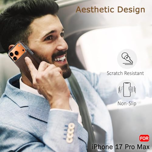 Premium Leather Logo Cut Back Cover -Brown