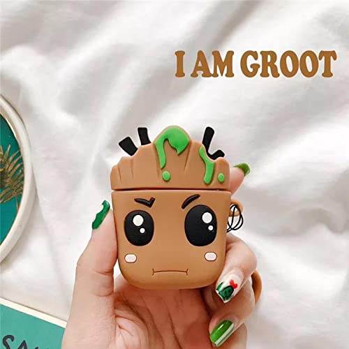 Airpod's 2 Cute Cartoon Silicone Apple Airpod's Case Cover ( Airpods Not Included ) Brown - Guleel