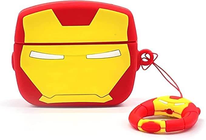 Airpod's 2 Cute Cartoon Silicone Apple Airpod's Case Cover ( Airpods Not Included ) Iron Man - Guleel