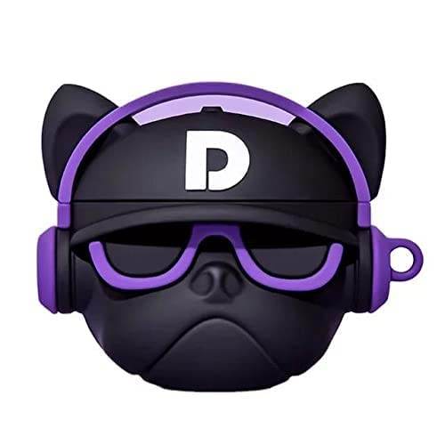 Airpod's 2 Cute Cartoon Silicone Apple Airpod's Hip Hop Case Cover ( Airpods Not Included ) - Purple - Guleel