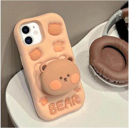 3D Cute Cartoon Teddy Bear Silicone Case - Guleel