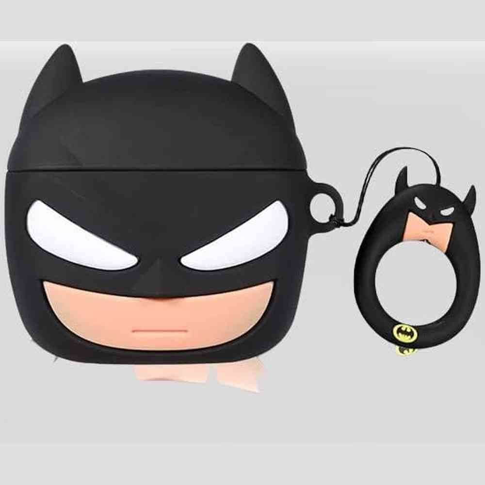 Airpod's Pro Cute Silicone Protective Batman Cartoon Case - Black - Guleel