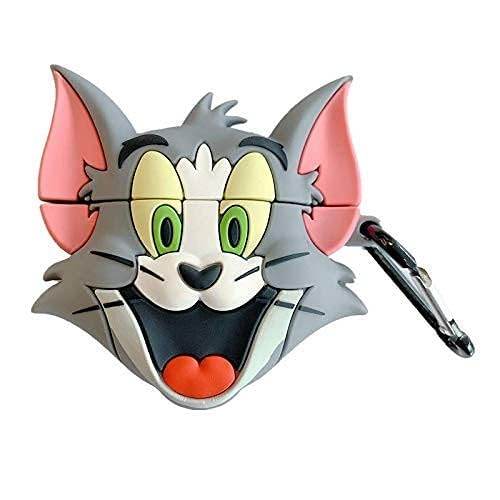 Airpod's Pro Cute Silicone Protective Tom Case - Grey - Guleel