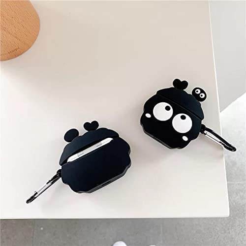 Airpod's Pro Cute Cartoon Silicon Black Eye Apple Airpod's Case Cover- Black - Guleel