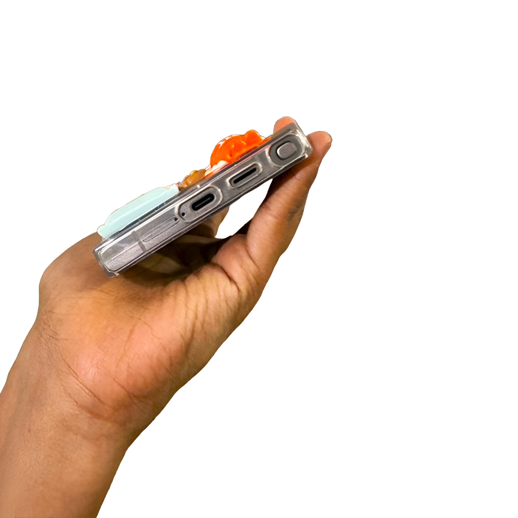 Premium Shockproof 3D Chocolate Chip Beans Transparent Clear Case