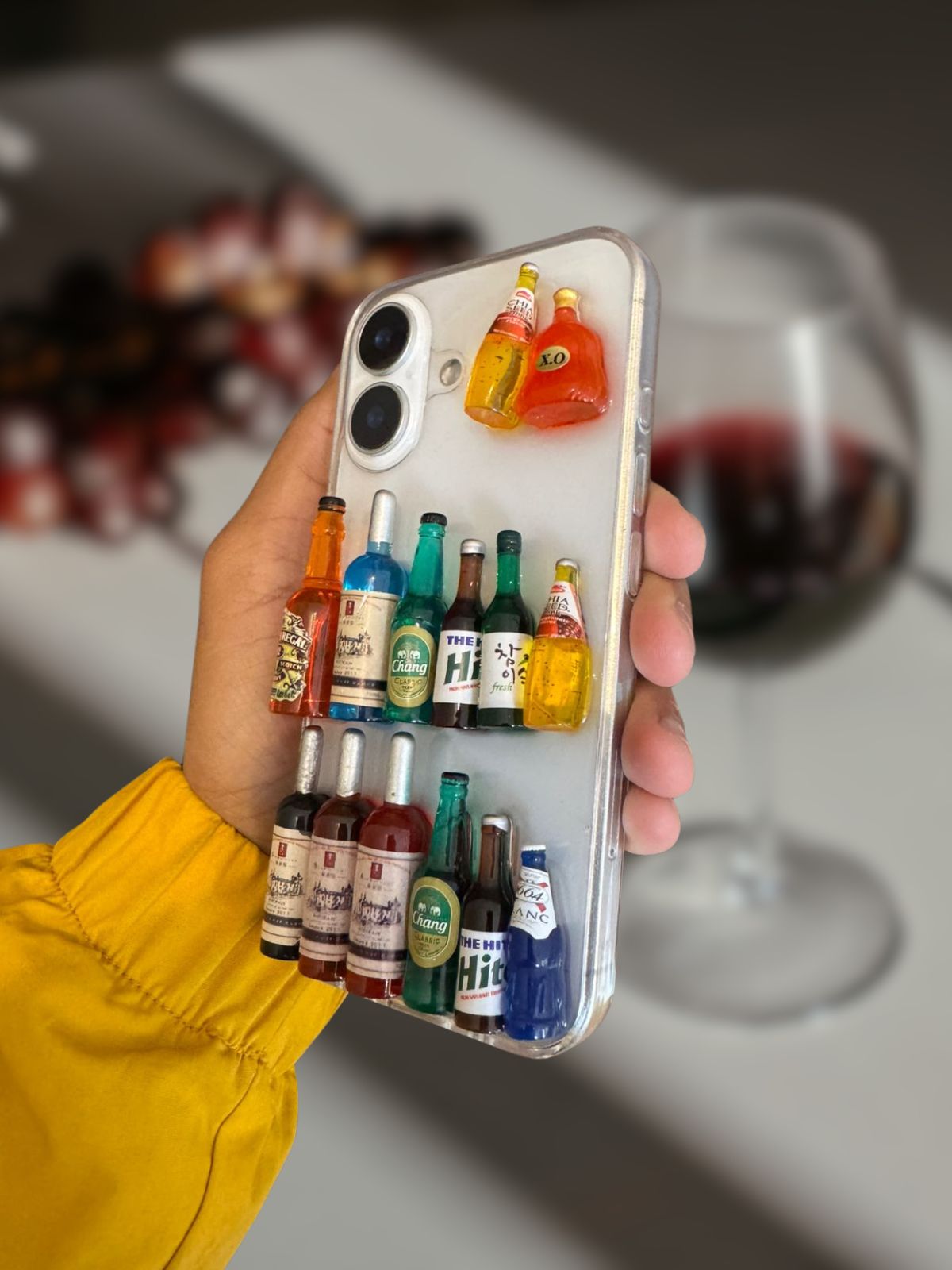 Premium Shockproof 3D Bottle Transparent Back Cover