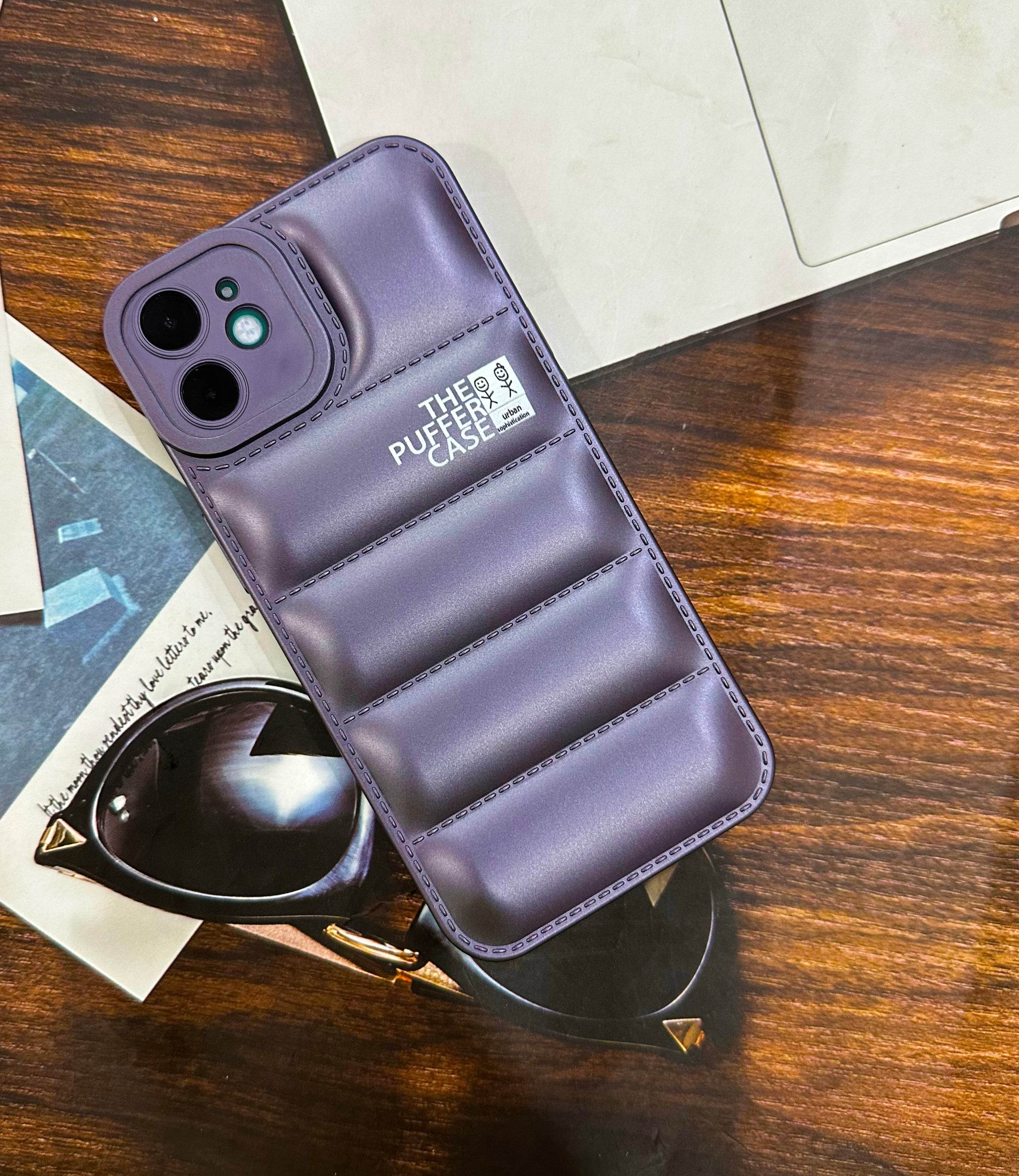 iPhone 11 Premium Cushion Silicone Classy Finish Case Cover - Purple - Guleel