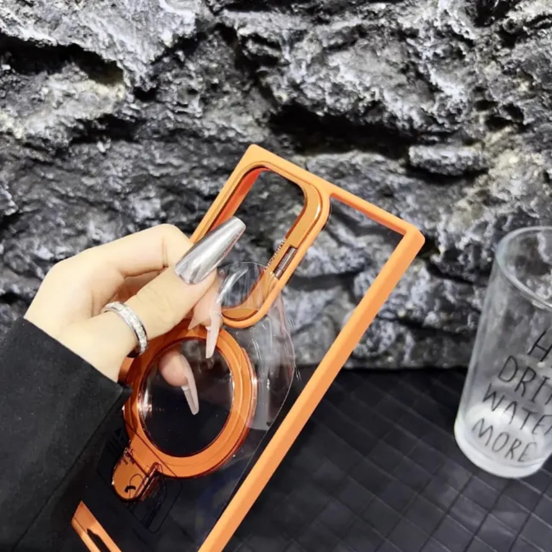 Premium Transparent Magsafe Stand Mobile Cover