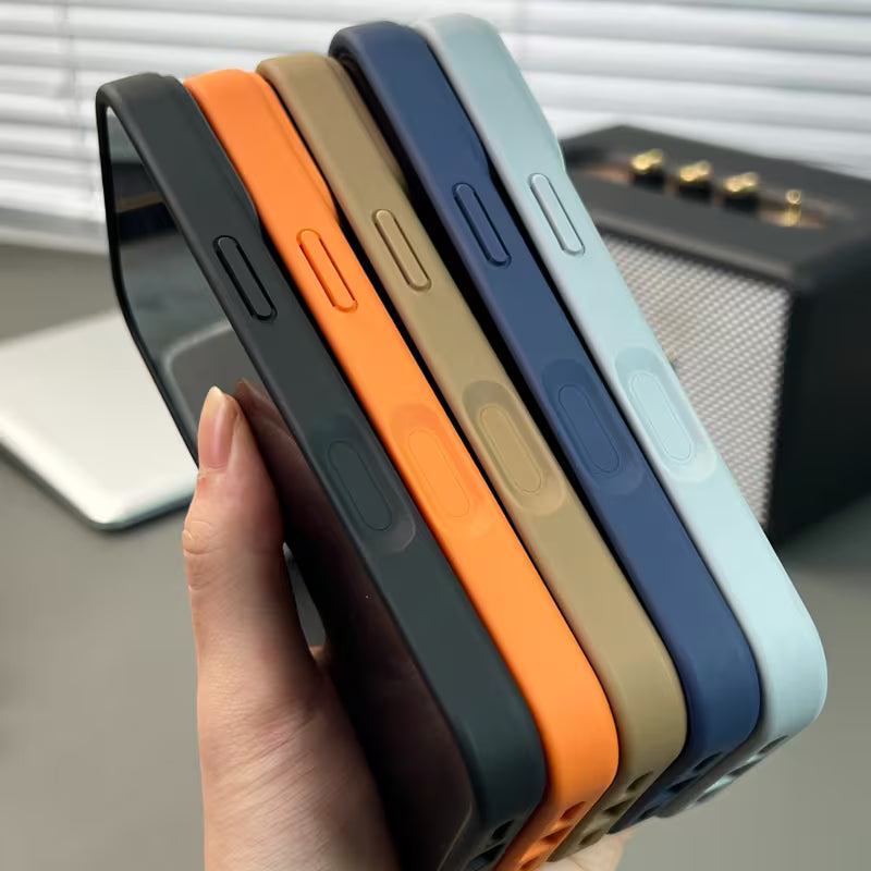 Magnetic Shockproof Mag-Safe Compatible Case Foldable 110° Metal Ring Kickstand Matte Finish