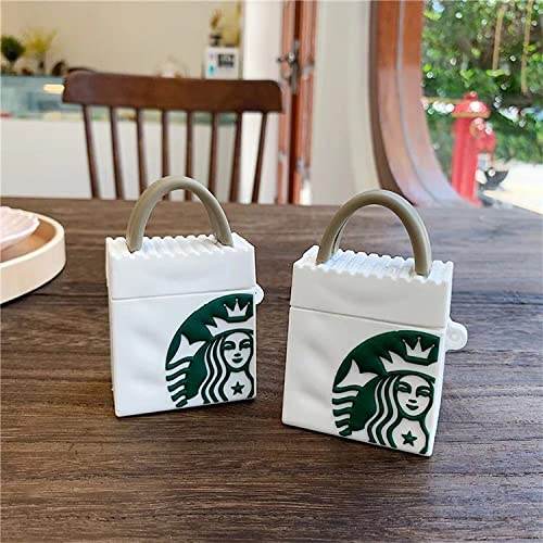 Airpod's 1 Cute Cartoon Silicone Apple Airpod's Case Cover ( Airpods Not Included ) Starbucks Bag - Guleel